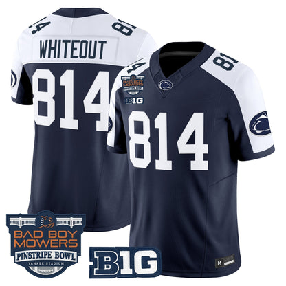 Men's Penn State Nittany Lions 2025 Pinstripe Bowl Vapor Limited Jersey V2 - All Stitched