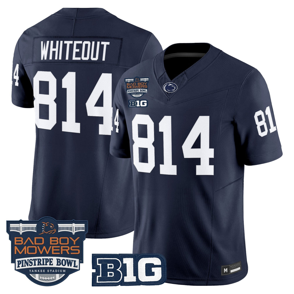 Men's Penn State Nittany Lions 2025 Pinstripe Bowl Vapor Limited Jersey V2 - All Stitched