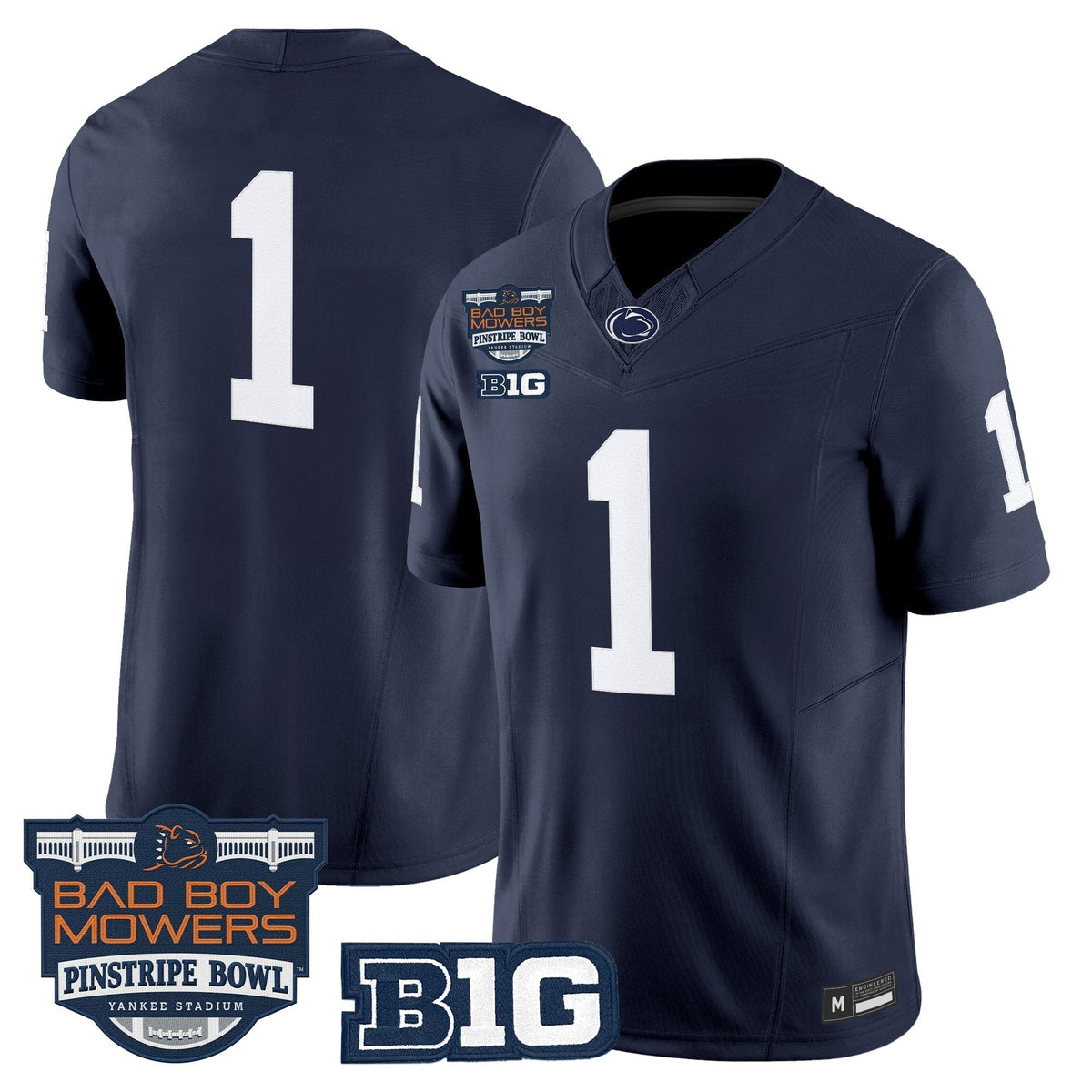 Men's Penn State Nittany Lions 2025 Pinstripe Bowl Vapor Limited Jersey V2 - All Stitched