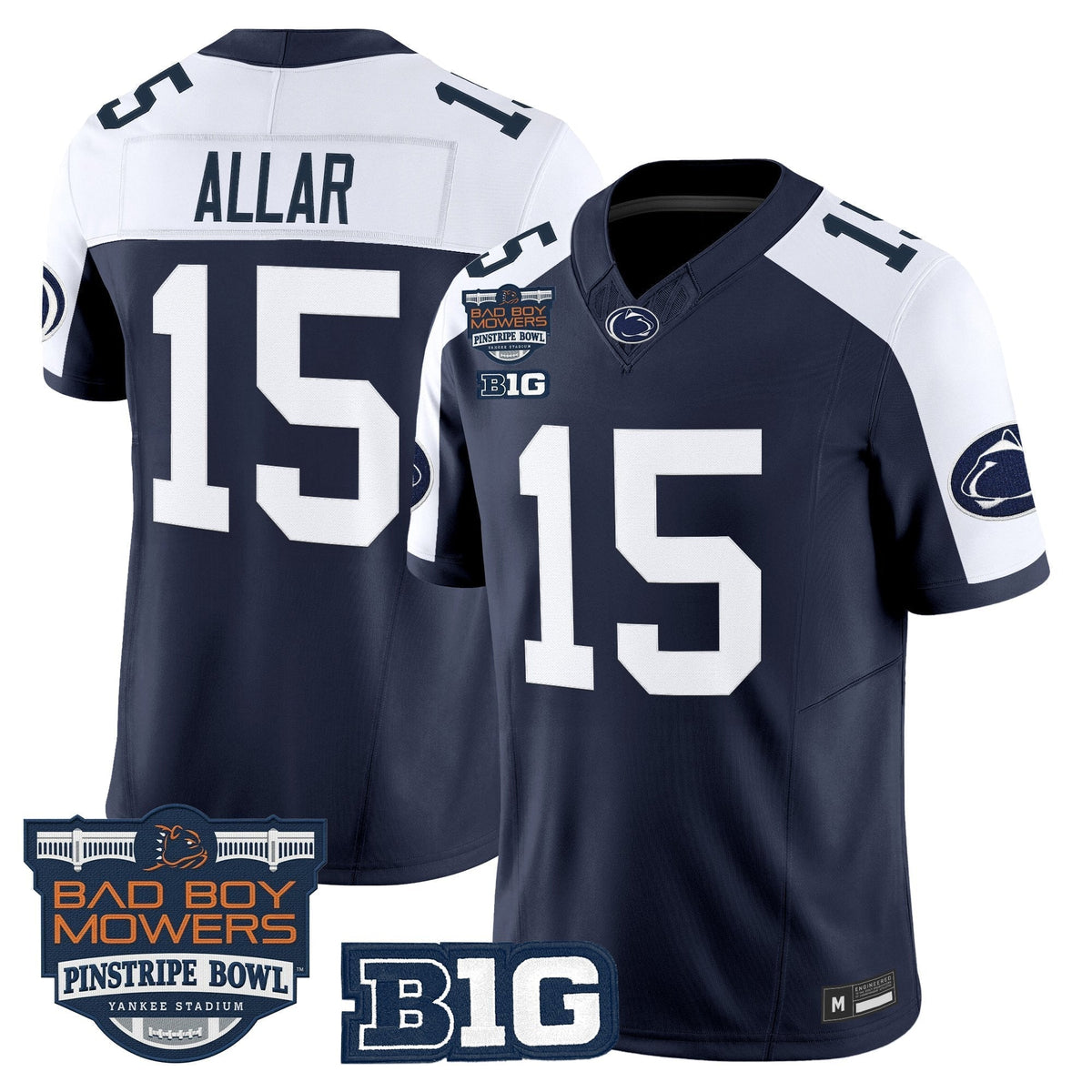 Men's Penn State Nittany Lions 2025 Pinstripe Bowl Vapor Limited Jersey V2 - All Stitched