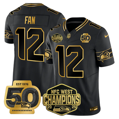 SEA 2026 NFC West Champions Limited Jersey - 50th Season Patch - Stitched