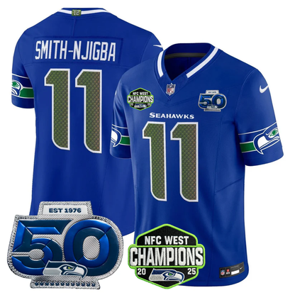 SEA 2026 NFC West Champions Limited Jersey - 50th Season Patch - Stitched
