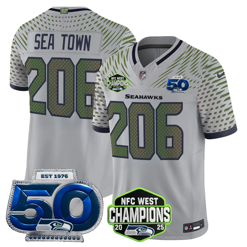 SEA 2026 NFC West Champions Limited Jersey - 50th Season Patch - Stitched