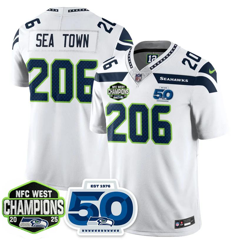 SEA 2026 NFC West Champions Limited Jersey - 50th Season Patch - Stitched