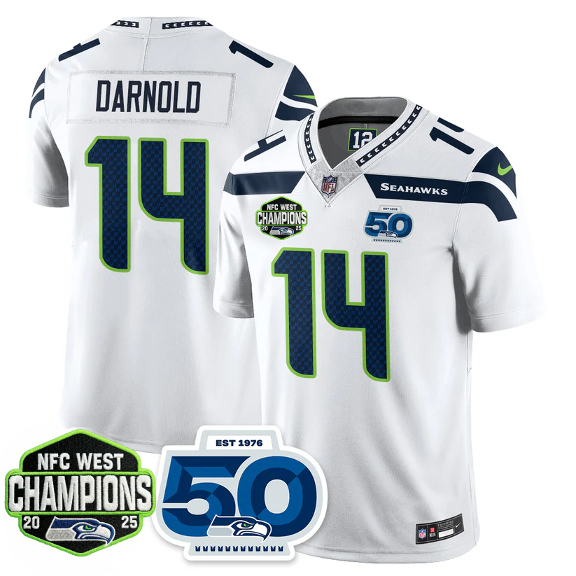 SEA 2026 NFC West Champions Limited Jersey - 50th Season Patch - Stitched