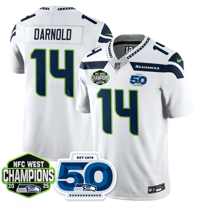 SEA 2026 NFC West Champions Limited Jersey - 50th Season Patch - Stitched