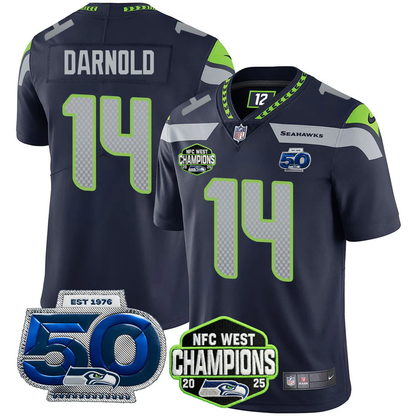 SEA 2026 NFC West Champions Limited Jersey - 50th Season Patch - Stitched