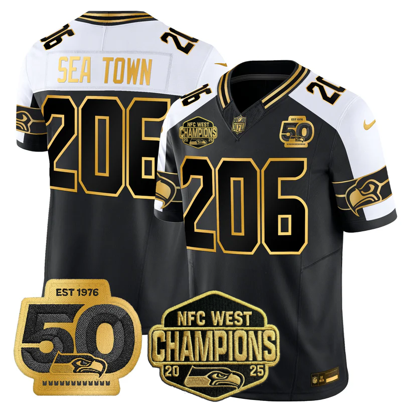SEA 2026 NFC West Champions Limited Jersey - 50th Season Patch - Stitched