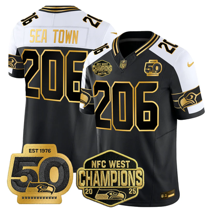 SEA 2026 NFC West Champions Limited Jersey - 50th Season Patch - Stitched