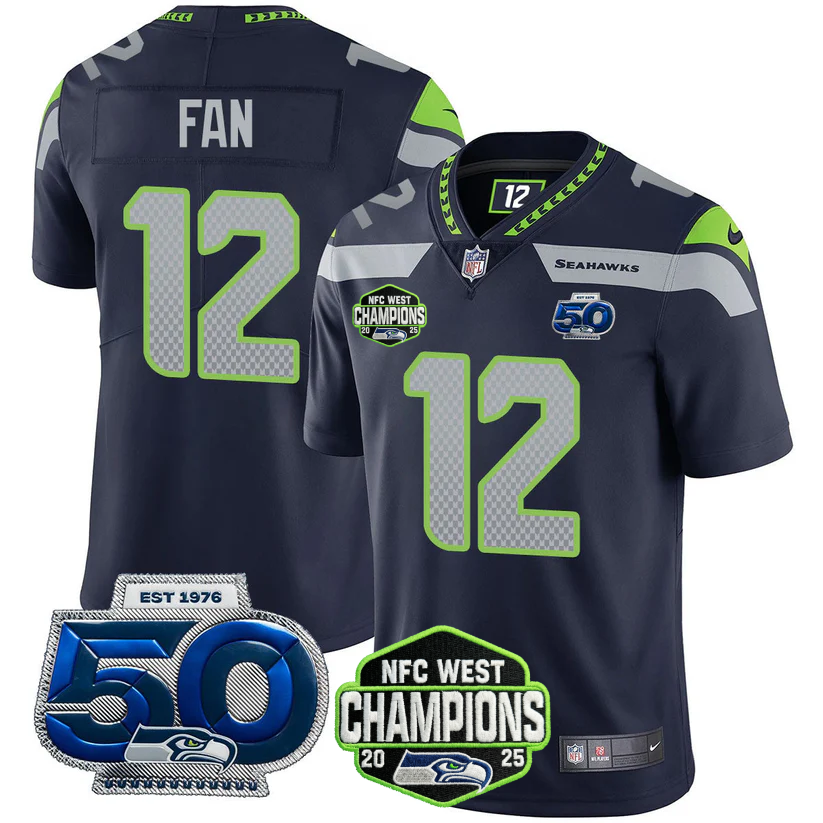 SEA 2026 NFC West Champions Limited Jersey - 50th Season Patch - Stitched