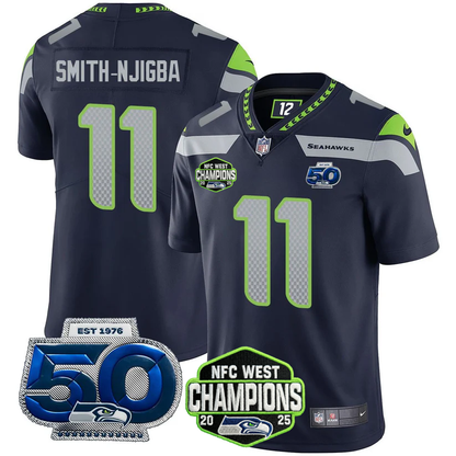 SEA 2026 NFC West Champions Limited Jersey - 50th Season Patch - Stitched