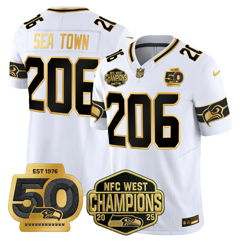 SEA 2026 NFC West Champions Limited Jersey - 50th Season Patch - Stitched