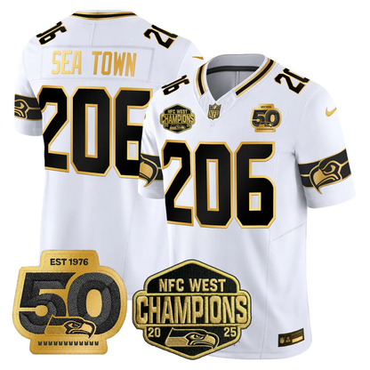 SEA 2026 NFC West Champions Limited Jersey - 50th Season Patch - Stitched