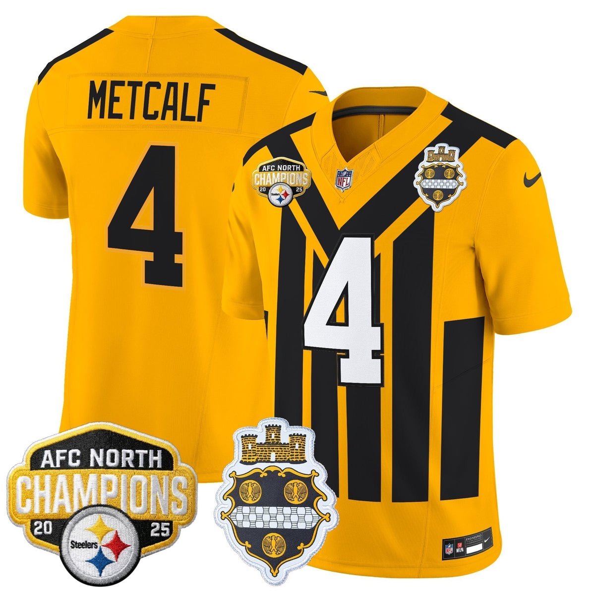 Men's Pittsburgh Steelers 2025 AFC North Division Champions Vapor Limited Jersey - All Stitched