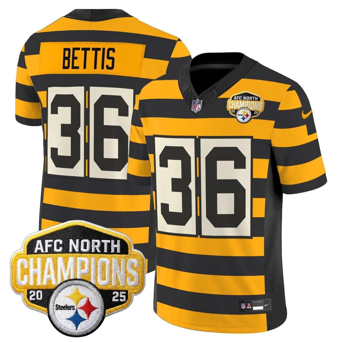Men's Pittsburgh Steelers 2025 AFC North Division Champions Vapor Limited Jersey - All Stitched