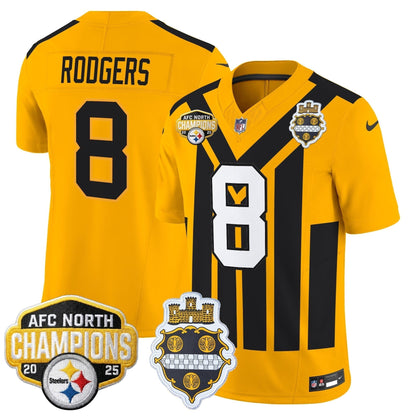Men's Pittsburgh Steelers 2025 AFC North Division Champions Vapor Limited Jersey - All Stitched