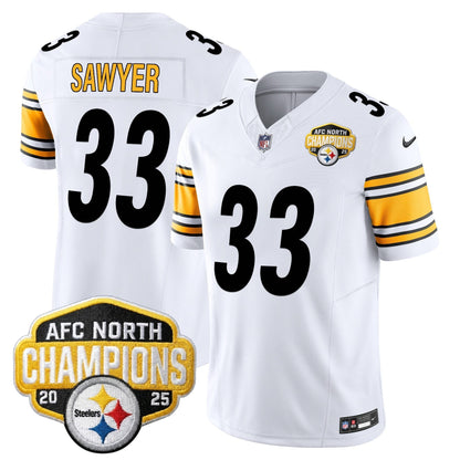Men's Pittsburgh Steelers 2025 AFC North Division Champions Vapor Limited Jersey - All Stitched