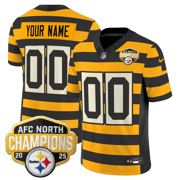 Custom PIT AFC North Division Champions Vapor Limited Jersey N1 - Stitched