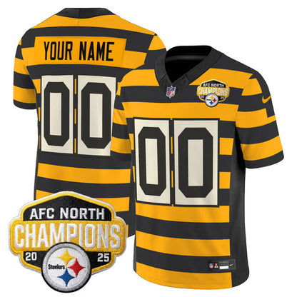 Custom PIT AFC North Division Champions Vapor Limited Jersey N1 - Stitched