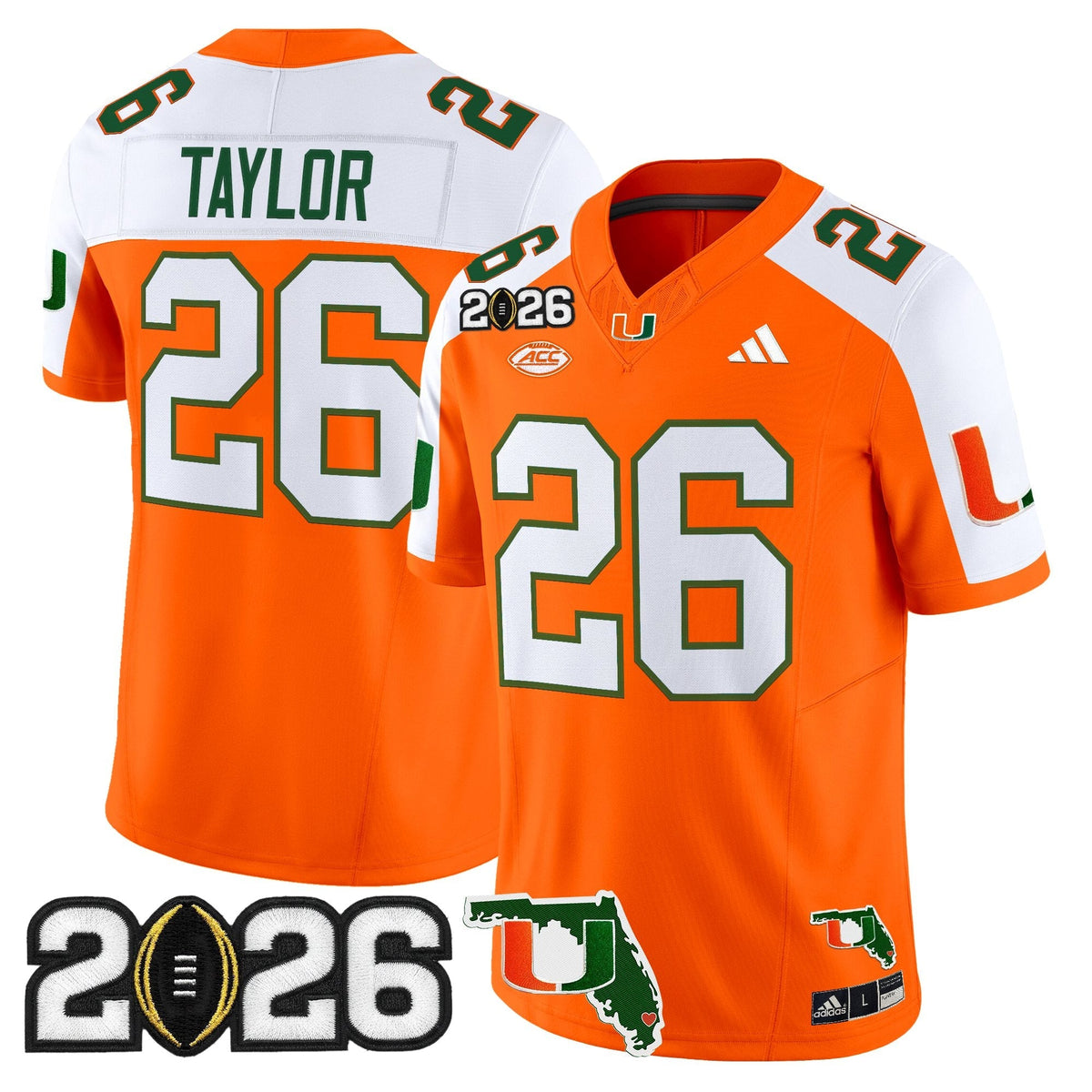 Miami Hurricanes 2026 CFP Final & Florida Patch Vapor Limited Jersey - All Stitched