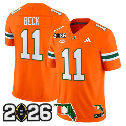 Miami Hurricanes 2026 CFP Final & Florida Patch Vapor Limited Jersey - All Stitched