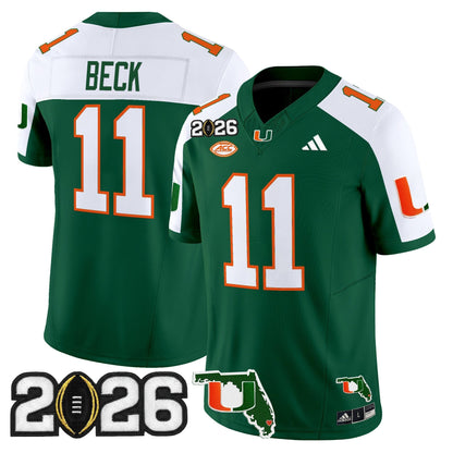 Miami Hurricanes 2026 CFP Final & Florida Patch Vapor Limited Jersey - All Stitched