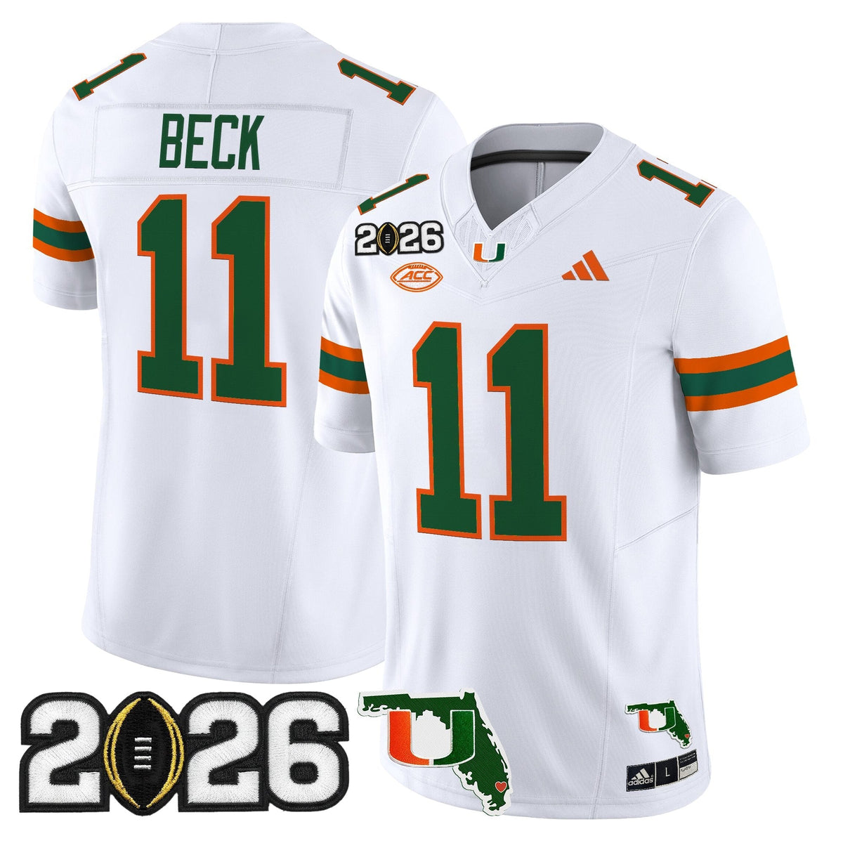Miami Hurricanes 2026 CFP Final & Florida Patch Vapor Limited Jersey - All Stitched