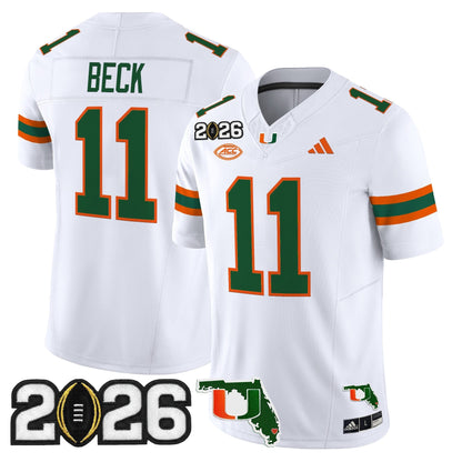 Miami Hurricanes 2026 CFP Final & Florida Patch Vapor Limited Jersey - All Stitched