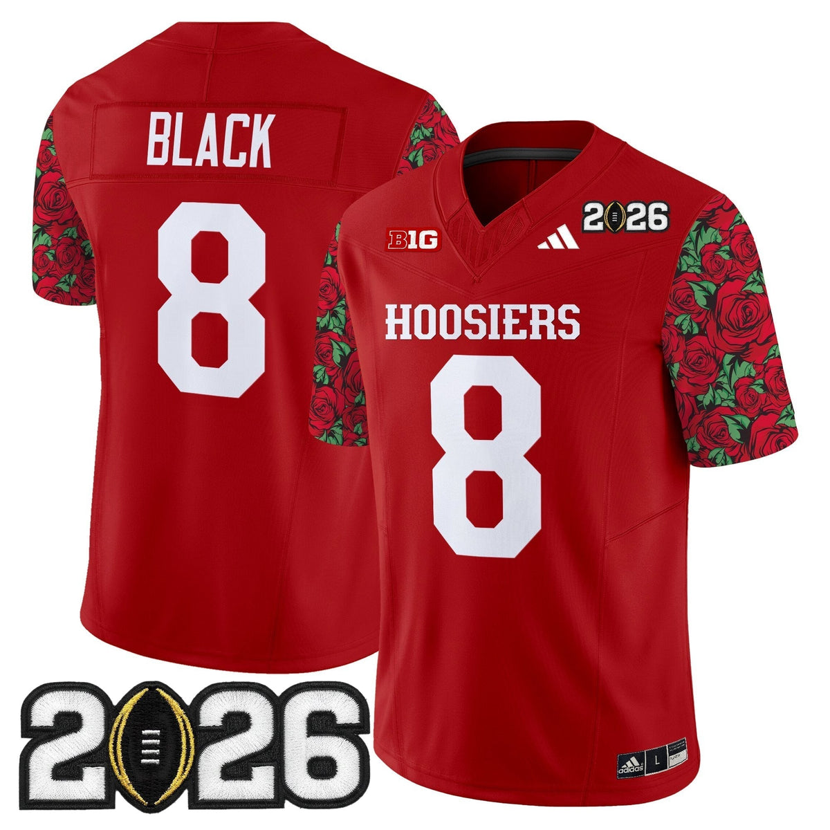 Men's Indiana Hoosiers 2026 CFP Final Patch Vapor Limited Jersey - Rose Bowl Style - Stitched