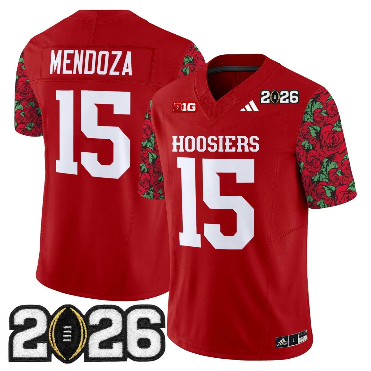 Men's Indiana Hoosiers 2026 CFP Final Patch Vapor Limited Jersey - Rose Bowl Style - Stitched
