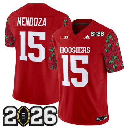 Men's Indiana Hoosiers 2026 CFP Final Patch Vapor Limited Jersey - Rose Bowl Style - Stitched
