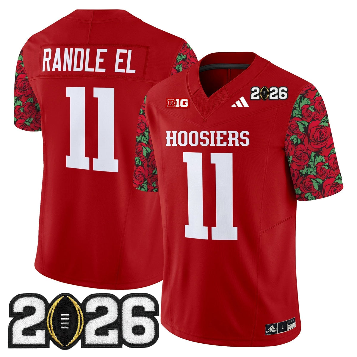 Men's Indiana Hoosiers 2026 CFP Final Patch Vapor Limited Jersey - Rose Bowl Style - Stitched