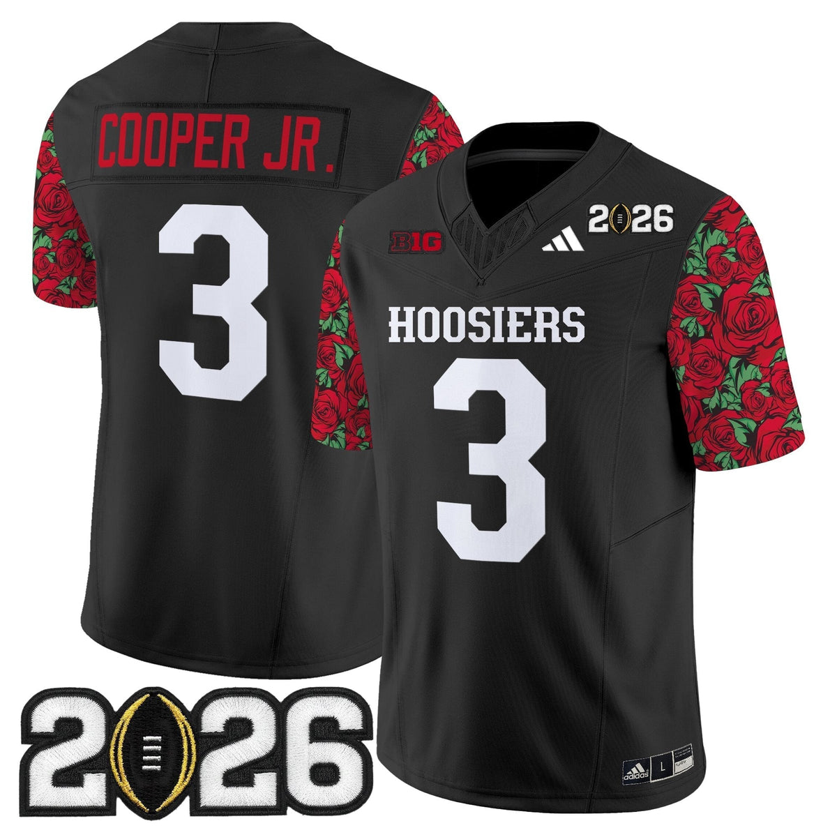 Men's Indiana Hoosiers 2026 CFP Final Patch Vapor Limited Jersey - Rose Bowl Style - Stitched