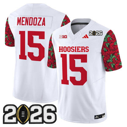 Men's Indiana Hoosiers 2026 CFP Final Patch Vapor Limited Jersey - Rose Bowl Style - Stitched