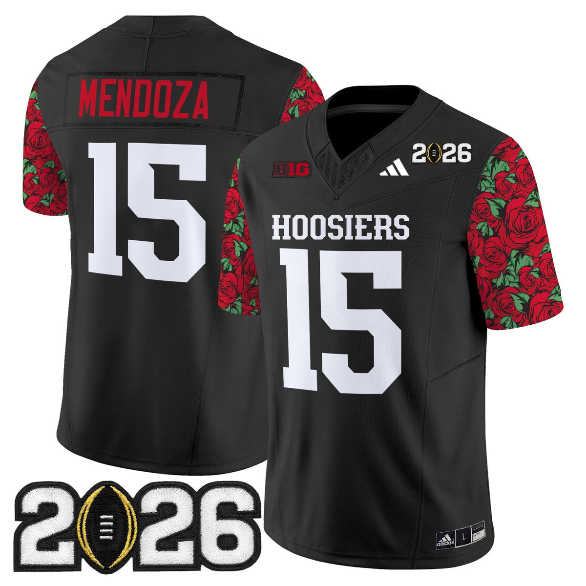 Men's Indiana Hoosiers 2026 CFP Final Patch Vapor Limited Jersey - Rose Bowl Style - Stitched