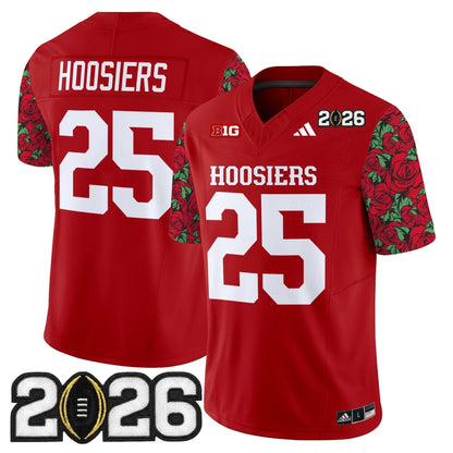 Men's Indiana Hoosiers 2026 CFP Final Patch Vapor Limited Jersey - Rose Bowl Style - Stitched