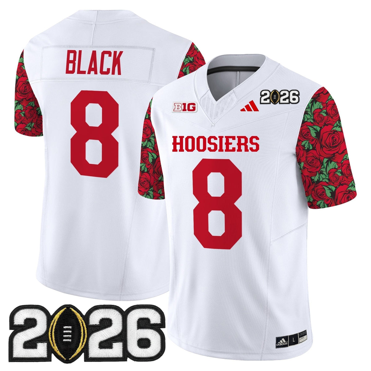 Men's Indiana Hoosiers 2026 CFP Final Patch Vapor Limited Jersey - Rose Bowl Style - Stitched