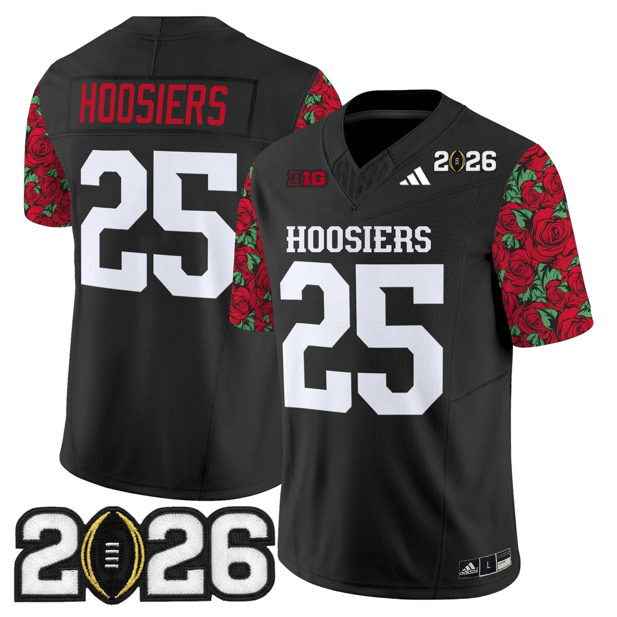 Men's Indiana Hoosiers 2026 CFP Final Patch Vapor Limited Jersey - Rose Bowl Style - Stitched