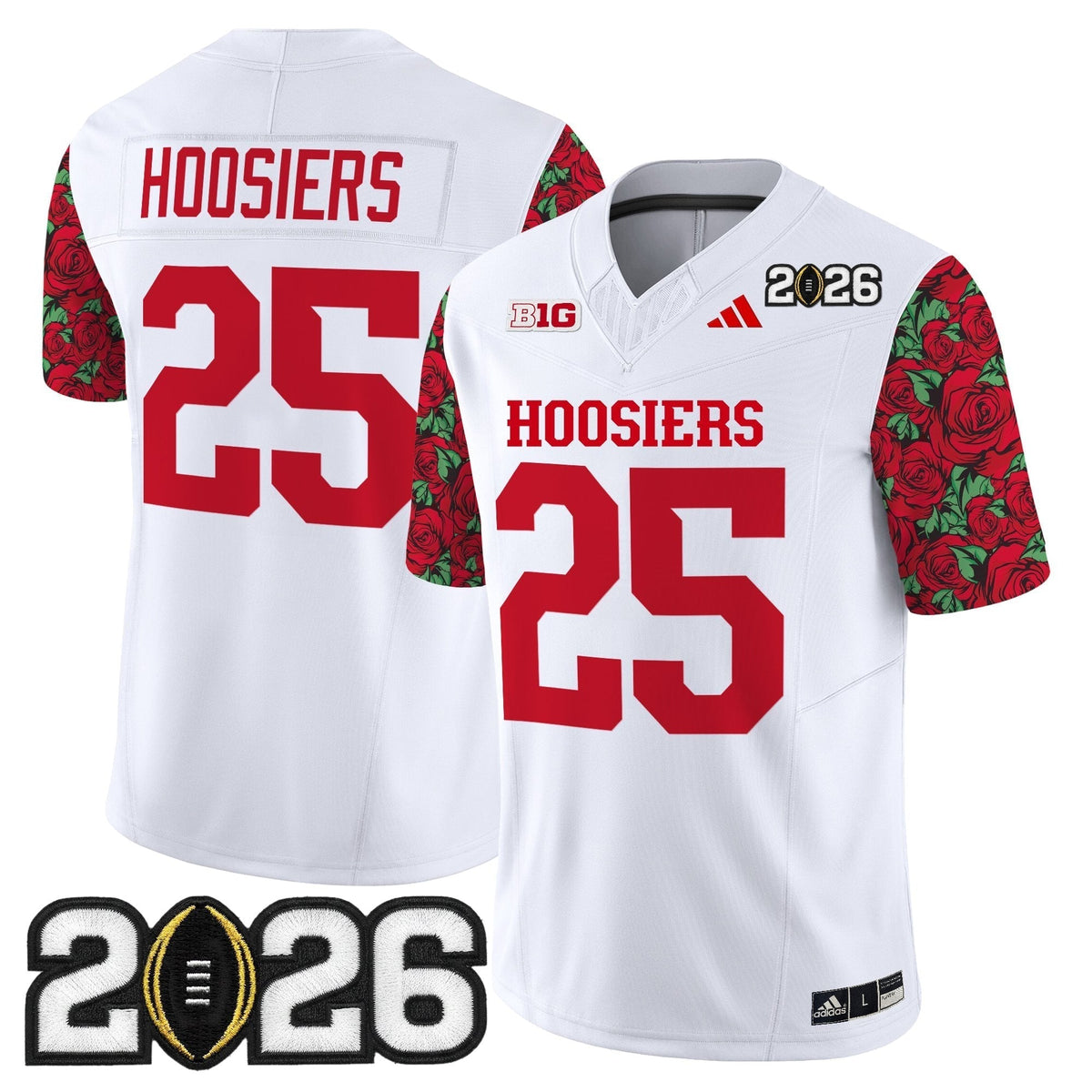 Men's Indiana Hoosiers 2026 CFP Final Patch Vapor Limited Jersey - Rose Bowl Style - Stitched