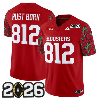 Men's Indiana Hoosiers 2026 CFP Final Patch Vapor Limited Jersey - Rose Bowl Style - Stitched