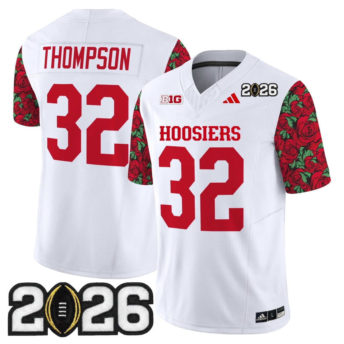 Men's Indiana Hoosiers 2026 CFP Final Patch Vapor Limited Jersey - Rose Bowl Style - Stitched