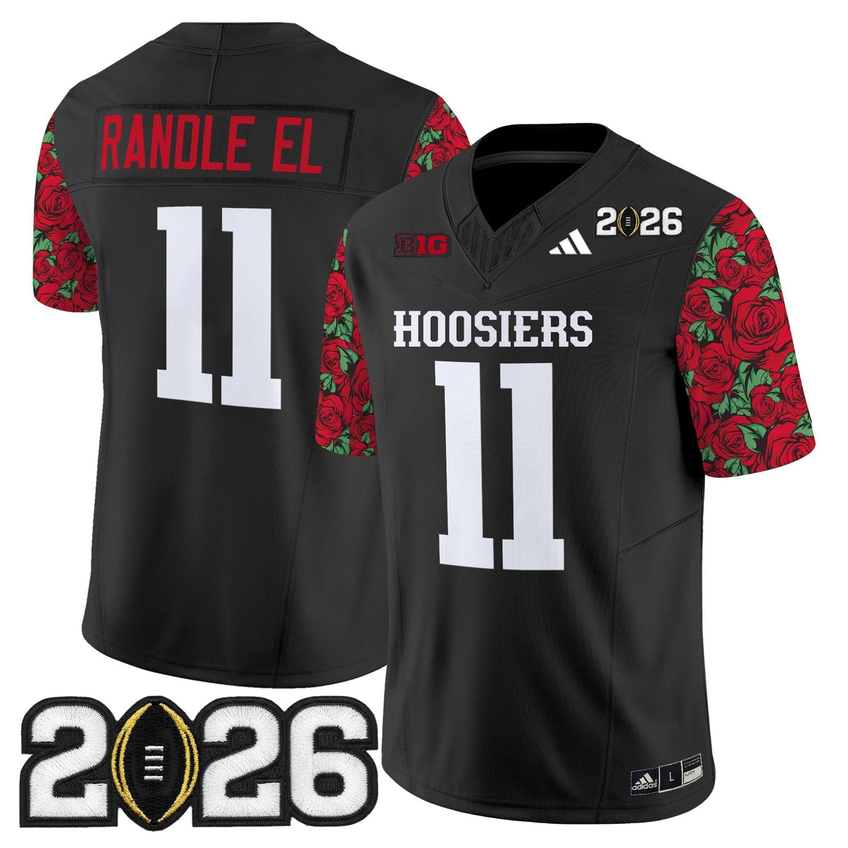 Men's Indiana Hoosiers 2026 CFP Final Patch Vapor Limited Jersey - Rose Bowl Style - Stitched