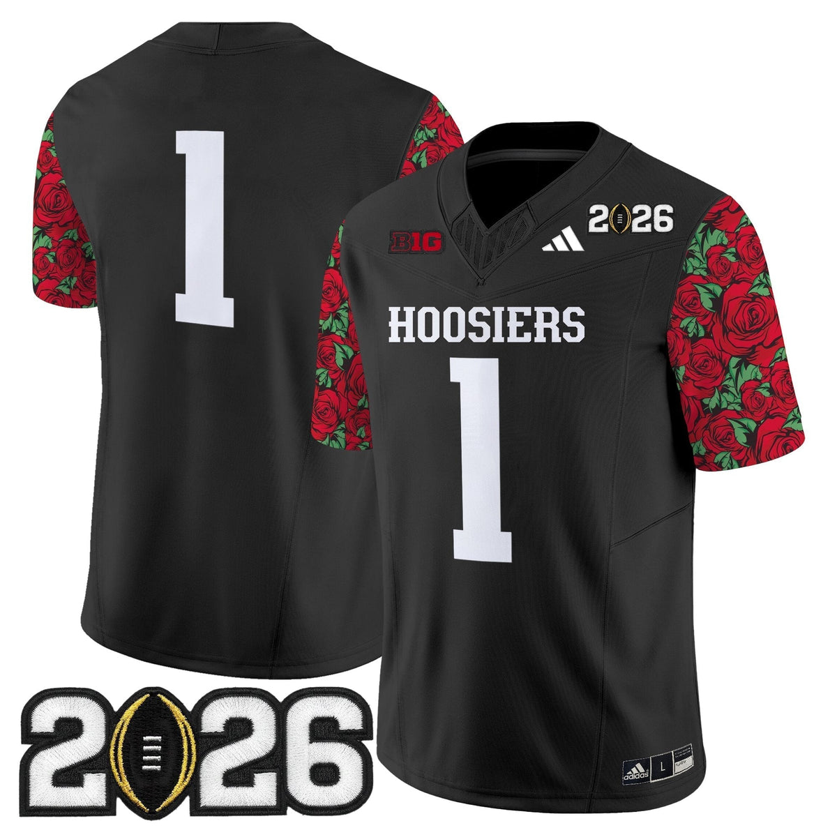 Men's Indiana Hoosiers 2026 CFP Final Patch Vapor Limited Jersey - Rose Bowl Style - Stitched