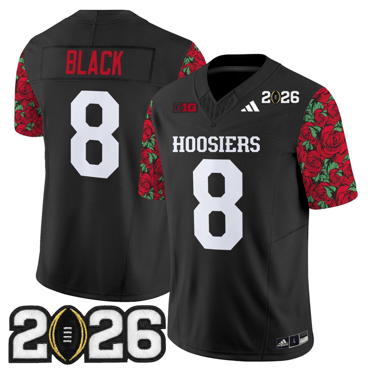 Men's Indiana Hoosiers 2026 CFP Final Patch Vapor Limited Jersey - Rose Bowl Style - Stitched