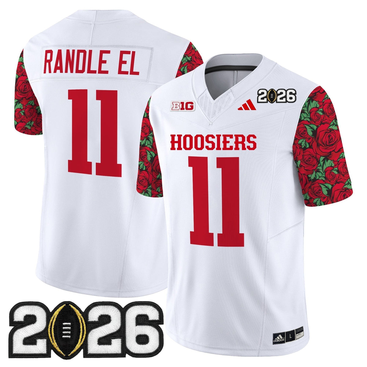 Men's Indiana Hoosiers 2026 CFP Final Patch Vapor Limited Jersey - Rose Bowl Style - Stitched