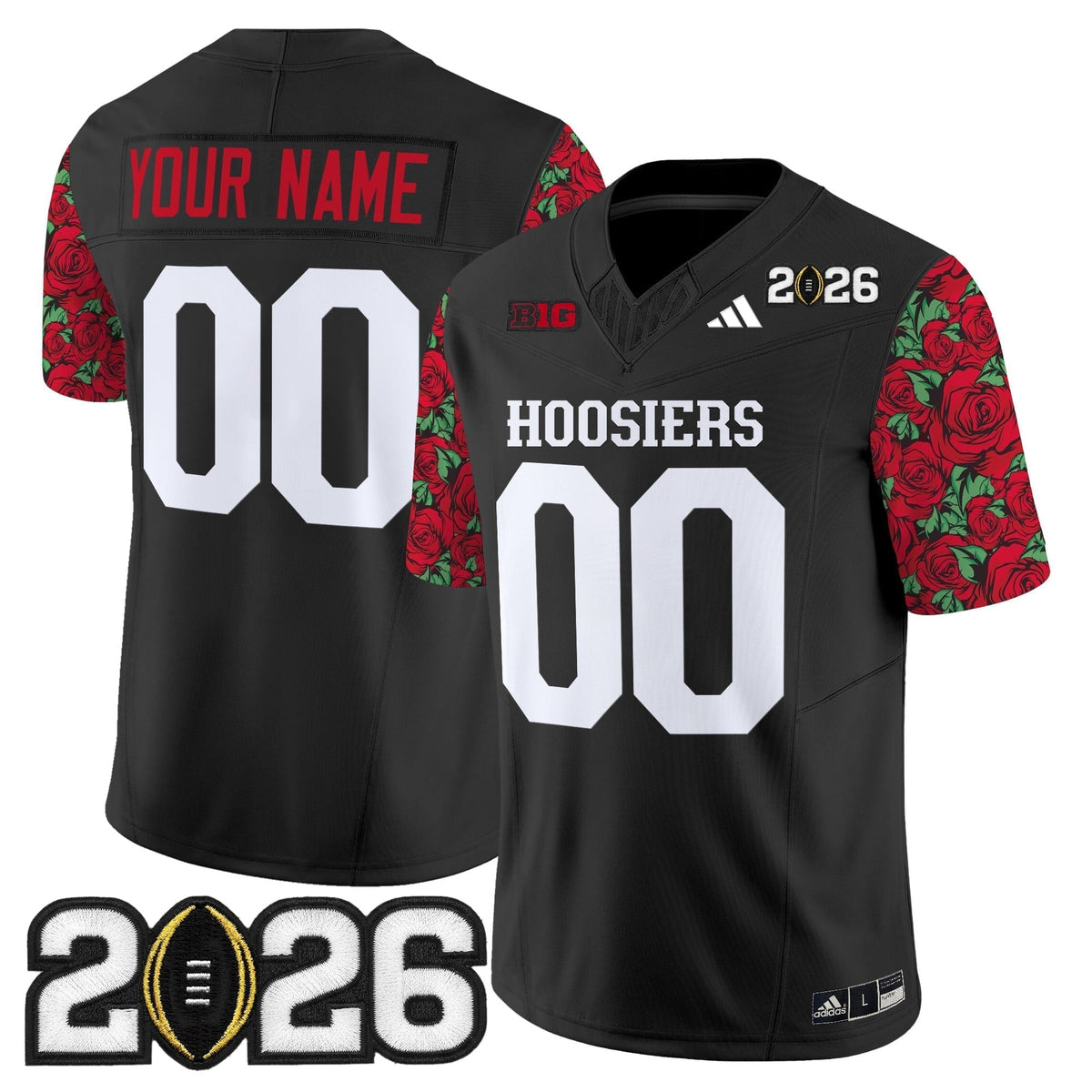 Indiana Hoosiers 2026 CFP Final Patch Vapor Limited Custom Jersey - Rose Bowl Style - Stitched