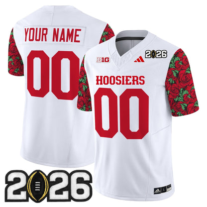 Indiana Hoosiers 2026 CFP Final Patch Vapor Limited Custom Jersey - Rose Bowl Style - Stitched