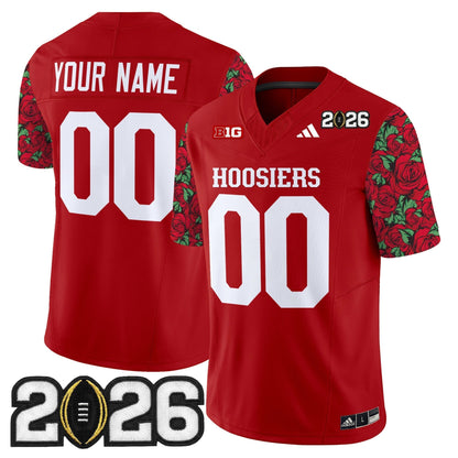 Indiana Hoosiers 2026 CFP Final Patch Vapor Limited Custom Jersey - Rose Bowl Style - Stitched