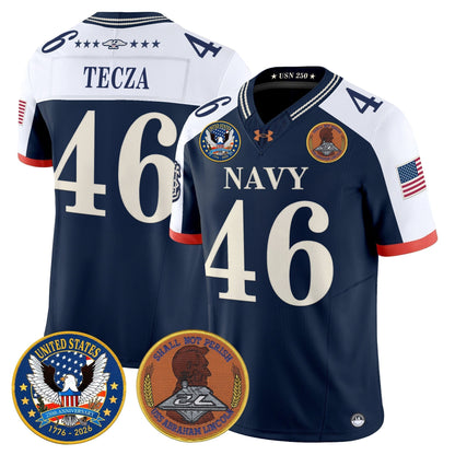 Men's Navy Midshipmen "United States 250th Anniversary Patch" Vapor Limited Jersey - Stitched