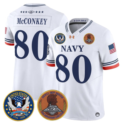 Men's Navy Midshipmen "United States 250th Anniversary Patch" Vapor Limited Jersey - Stitched